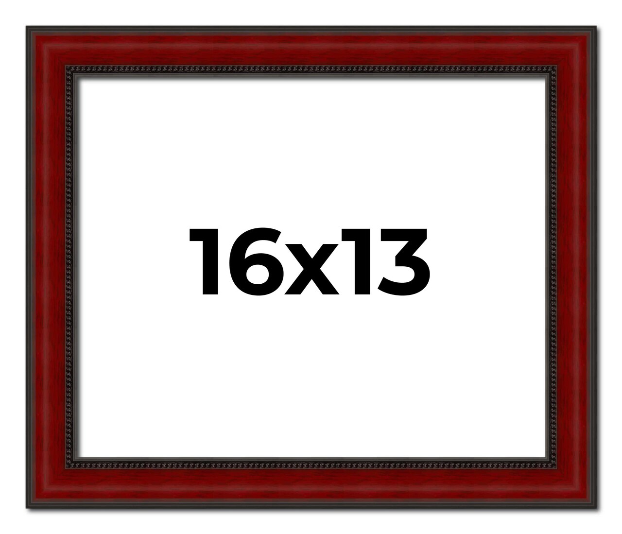 16x13 Weathered Red Picture Frame - UV Acrylic, Foam Board Backing, Hanging Hardware